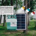 Emergency Lighting Magneto Solar Home System With Radio 5W Solar Lighting Kit