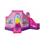 Inflatable pink purple Disneyland Princess Bouncy Castle for kids for sale