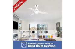 China AC Motor Modern Remote LED Ceiling Fan 220V 50HZ With MDF Blades supplier