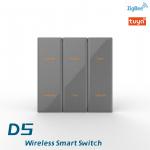 Wireless Smart Zigbee 3.0 Wall Switch Tuya Protocol Glass Cover Scene Switch for sale