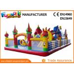 Colorful Inflatable Amusement Park For Kids / Fun City Inflatable Bouncers With Slide for sale