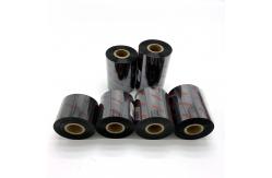 China Black Enhanced Thermal Wax Resin Ribbon Compatible With Zebra Printers supplier