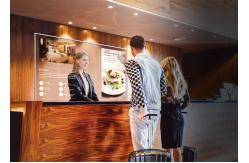 China Floor Stand Transparent OLED Display Network & WIFI Network Version supplier