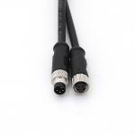 PVC Shielded Male M8 Connector 4 Pin With Molded Cable Straight A Code for sale