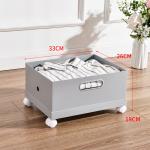 Rectangle 26*33cm Plastic Storage Bins With Wheels For Clothes