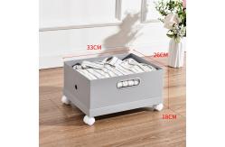 China Rectangle 26*33cm Plastic Storage Bins With Wheels For Clothes supplier