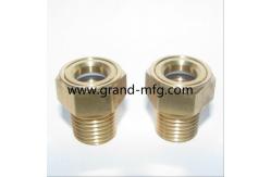 China Threaded Brass Oil Sight Glass NPT1 with reflector Blower oil level sightglass supplier & manufacturer supplier