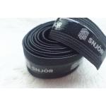 Fashion Polyester Soft Elastic Band , Black Elastic Tape With Screen Printing Logo