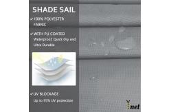 China Waterproof Polyester Shade Cloth 120gsm - 350gsm Rectangle Sun Shade Sail supplier