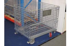 China Large Capacity Industrial Warehouse Wire Container Custom Folding Wire Mesh Container supplier