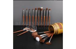 China Brass Ferrule Face Makeup Tools 17pcs Multipurpose Makeup Brush Set supplier