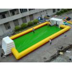 Large Scale Inflatable Soccer Filed , Inflatable Amusement Park Playground for sale