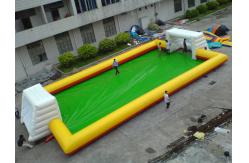 China Large Scale Inflatable Soccer Filed , Inflatable Amusement Park Playground supplier