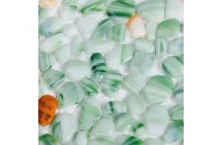 China Cobble Pebble Shaped Glass Mosaic Tiles Glossy Mosaic Kitchen Wall Pebble Mosaic supplier
