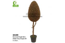 China Water Drop Shape 5ft Artificial Topiary Tree , Faux Topiary Balls In Pots supplier