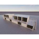 Customized Office Pod Booth Temporary Construction Site Stackable Prefab Modular Building With Modern Outlook for sale