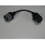 Black Type 1 J1939 Deutsch 9-Pin Male to 6-Pin J1708 Female Cable for sale