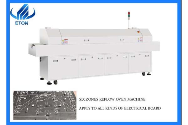 Middle Speed Six Zones SMT Reflow Oven Machine for electrical board