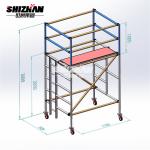 OEM Catwalk Aluminium Mobile Scaffoldtower Cold Galvanization for sale