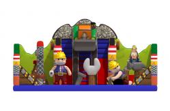 China Building Themed Inflatable Fun City Simulate Construction Place Waterproof PVC Material supplier