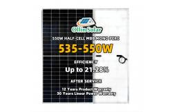 China 550W Mono / Monocrystalline PV Perc Solar Cell Panel For Industrial And Commercial supplier