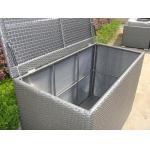 Grey Resin Wicker Storage Box