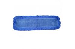 China 13x62cm Dusting Tassels Blue Microfiber Wet Mop Pad For Cleaning Household supplier