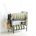 Sustainable Kitchen Storage Shelves 2 Layers Drawer Style Flavour Bottle Rack Black Finfished for sale