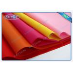 Blue / Pink / Yellow PP Non Woven Tablecloth , Spunbond Nonwoven Fabric Flower Packing for sale