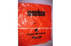 China Fashionable Plastic Drawstring Backpack Bags CPE LDPE Shoulder For Clothes supplier
