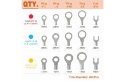 China Copper Wire Fork Non Insulated Terminals Anticorrosive Practical 450PCS supplier