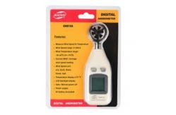 China LCD 9V 65mph 3mA Handheld Air Flow Meter supplier