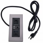 UL certified recessed socket for desktop socket furniture socket alloy panel