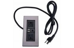 China UL certified recessed socket for desktop socket furniture socket alloy panel supplier