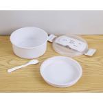 Kids Adults Wheat Fiber Bento Disposable Plastic Lunch Boxes for sale