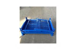 China Waste Treatment Metal Stackable Storage Cage Steel Collapsible Wire Mesh Container supplier