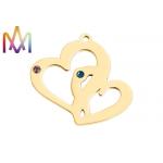 SS304 Hollow Double Heart Shape Pendant 25.5x28.5mm for sale