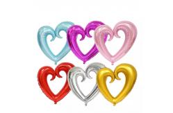 China 18 Inch Heart Shaped Aluminium Foil Helium Balloons for Birthday Wedding Party supplier