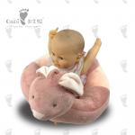 Comfortable Safe Infant Sit Up Stuffed Bunny Shaped Chair 53cm for sale