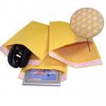 Kraft Yellow Bubble Wrap Envelope / Kraft Paper Mailers UV Proof 175x260mm #D for sale