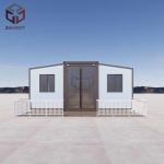 Customized Design Broken Bridge Aluminum Double Doors Steel Structure Prefabricated Houses for sale