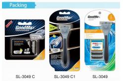 China Smooth Close Shave Twin Blade Disposable Razor , Blue Double Edge Safety Razor supplier