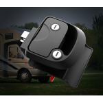 Caravan RV Door Lock Latch Garage Black Plastic With Brass Key for sale