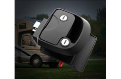 China Caravan RV Door Lock Latch Garage Black Plastic With Brass Key supplier
