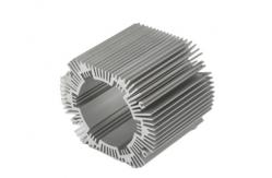 China Silvery Anodized Led Round Heat Sink Extrusion supplier