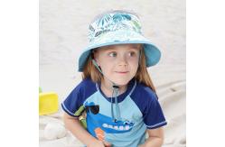 China Wide Brim UPF 50+ Mesh Childrens Bucket Hats 55cm With Neck Flap OEM supplier
