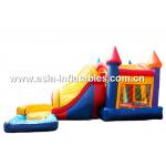 0.55mm PVC tarpaulin inflatable bouncer combo/inflatable bouncer with slide/commercial inflatable combo for sale