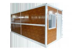 China Modular Fold Up House Sandwich Panel Fireproof Foldable Expanding Cabin supplier