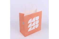 China Recyclable ROHS Kraft Paper Shopping Bags With Handle 4C Offset Printing supplier