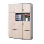 Wooden Office Bookcase Glass Door Document File Book Cabinet